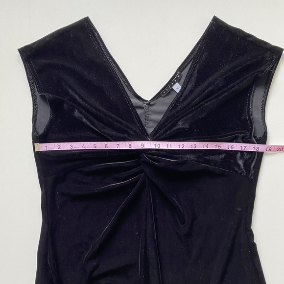 Tiana B. Classy Chic Black Twist Front Velour V-Neck Cocktail Dress Women’s XL - Picture 3 of 9